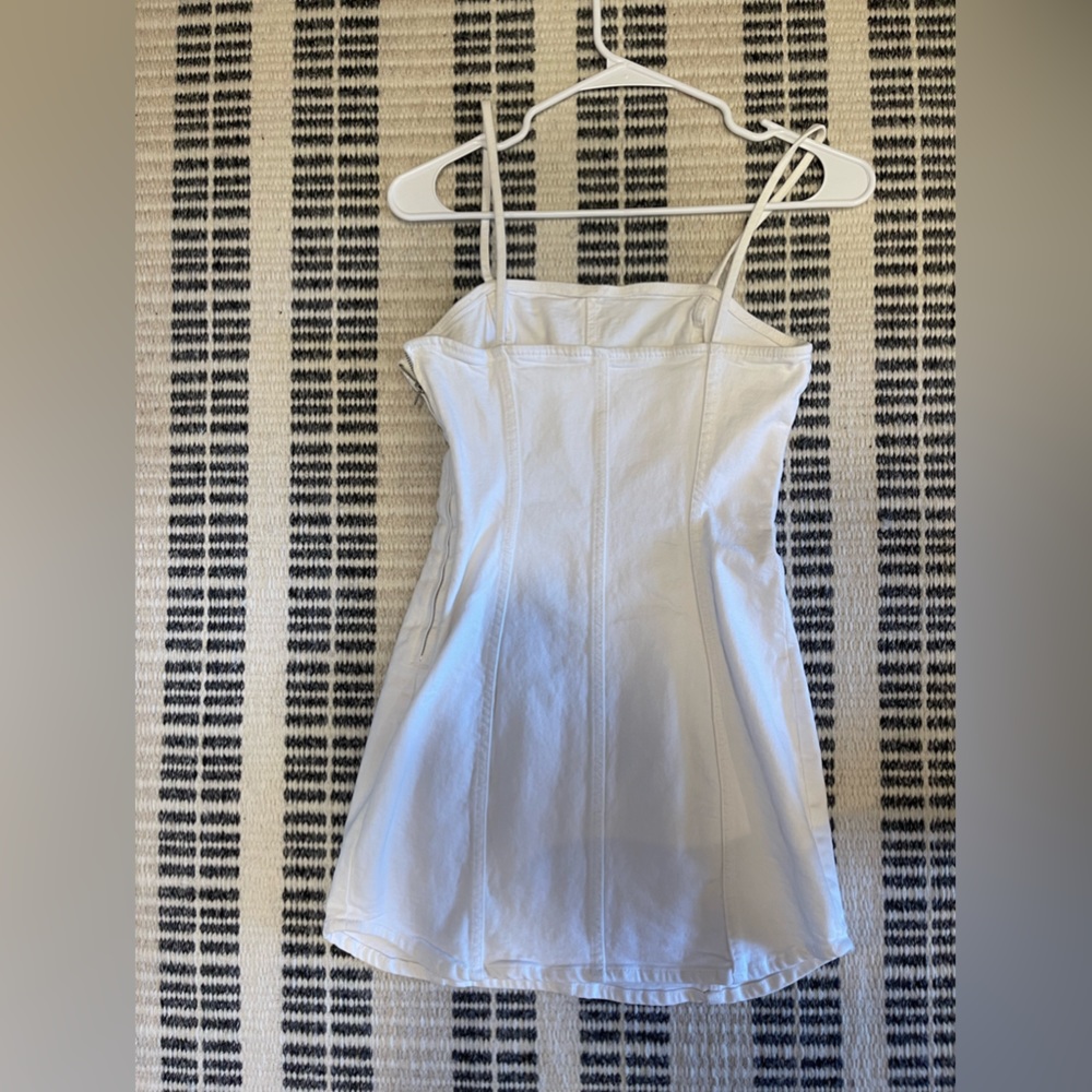 Zara white denim mini dress size extra small
